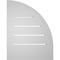 Ekena Millwork Quarter Round Top Left Surface Mount PVC Gable Vent w/ 2"W x 1-1/2"P Brickmould Frame, 14"W x 18"H GVPQL14X1802SF - alternate 2